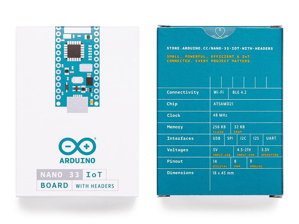 Arduino® Nano 33 IoT with headers